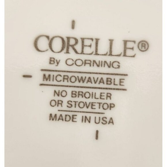 Corelle By Corning Dinner Plate Spiceberry Pattern Green & Brown Trim 10.25" Mic - Picture 2 of 6